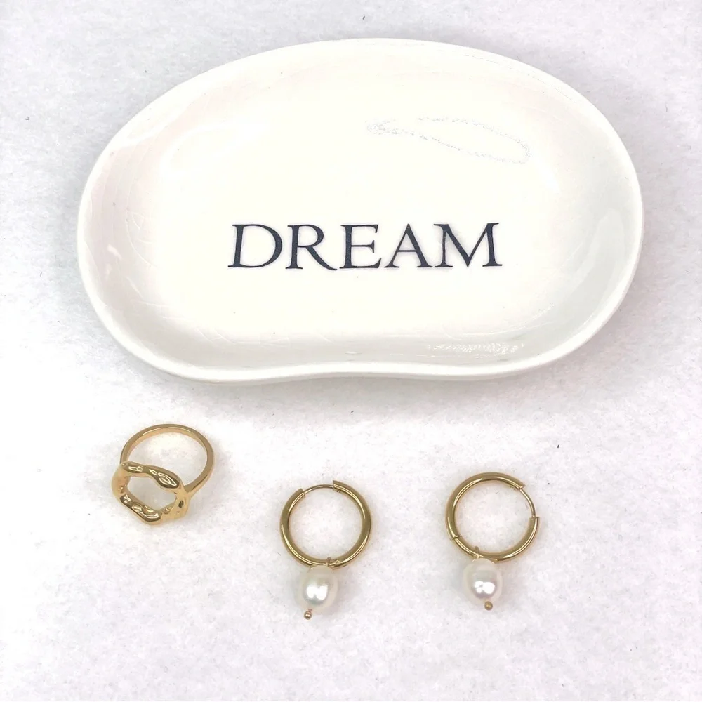 BRAND NEW Bundle Jewelry earrings and Ring with Trinket Dish